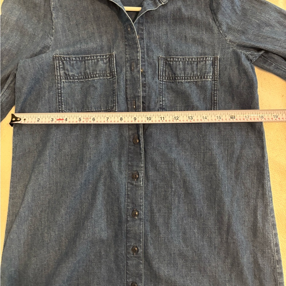 Madewell denim puff-sleeve shirt dress. XS. Great condition. - Picture 6 of 12